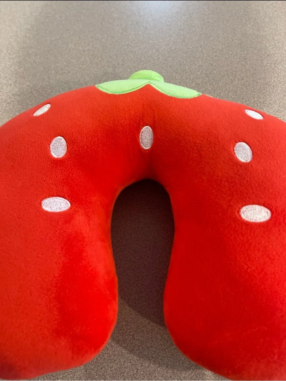 Plush Strawberry Neck Pillow - Red